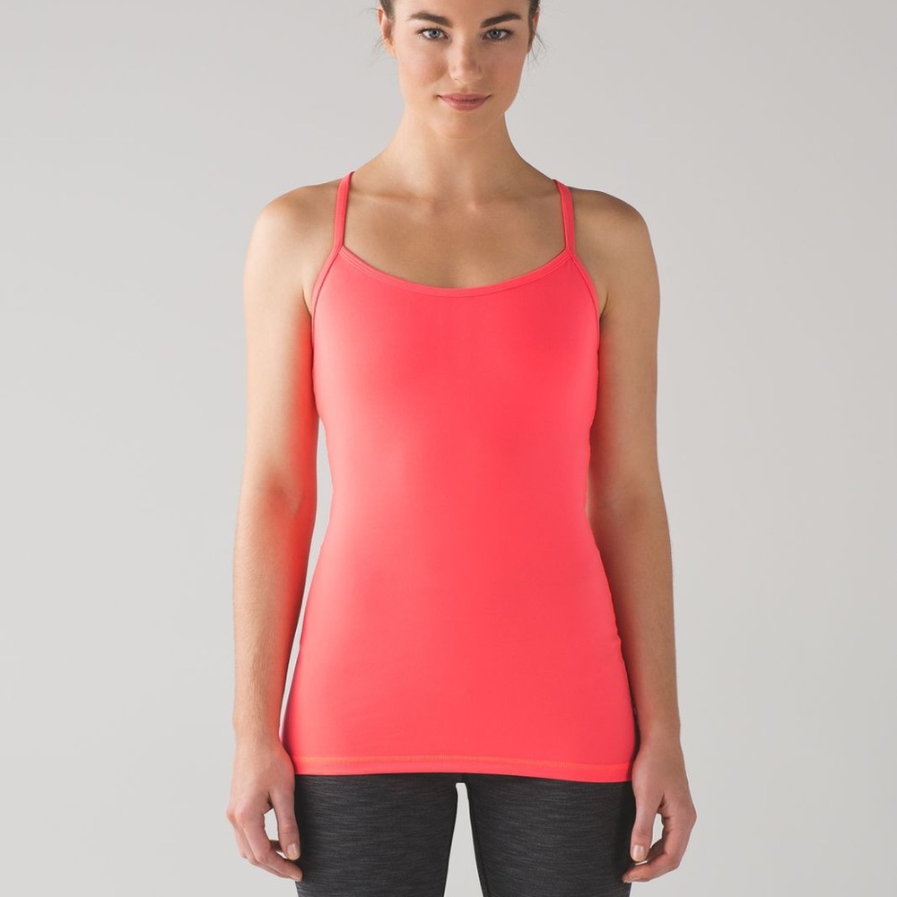 Lululemon Power Y Tank size 4 - Bright Coral